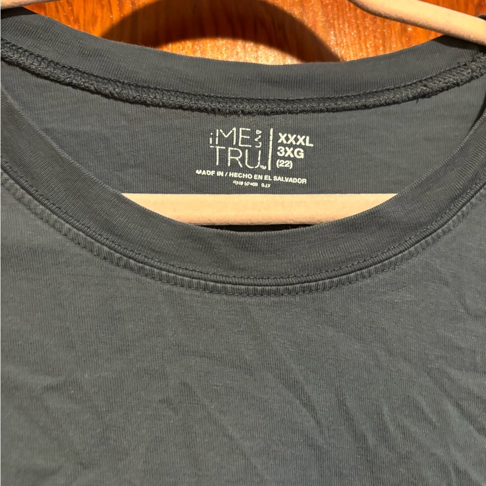 Time & Tru Short Sleeve Crop Shirt - Picture 2 of 3